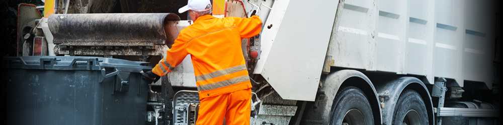 Waste collection vehicle banner