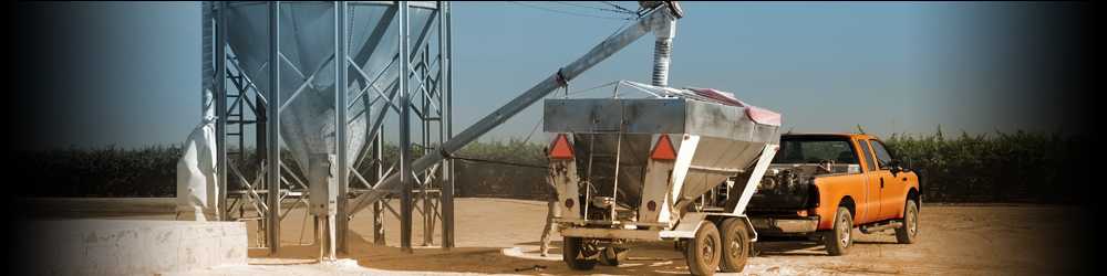 Pick up truck at aggregate facility