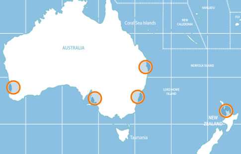 Map of Austrailia